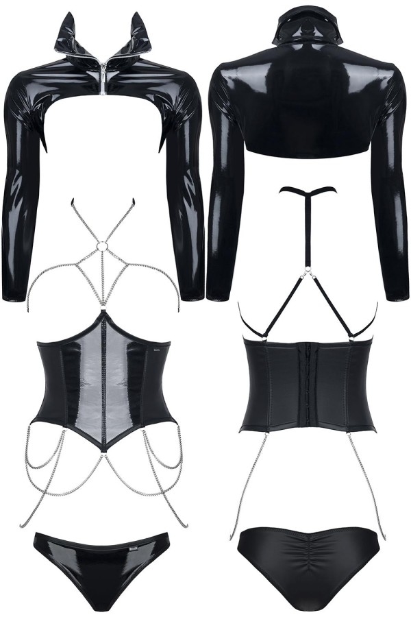 Schwarzes Set De443 von Demoniq Hard Candy Collection kaufen | Fesselliebe