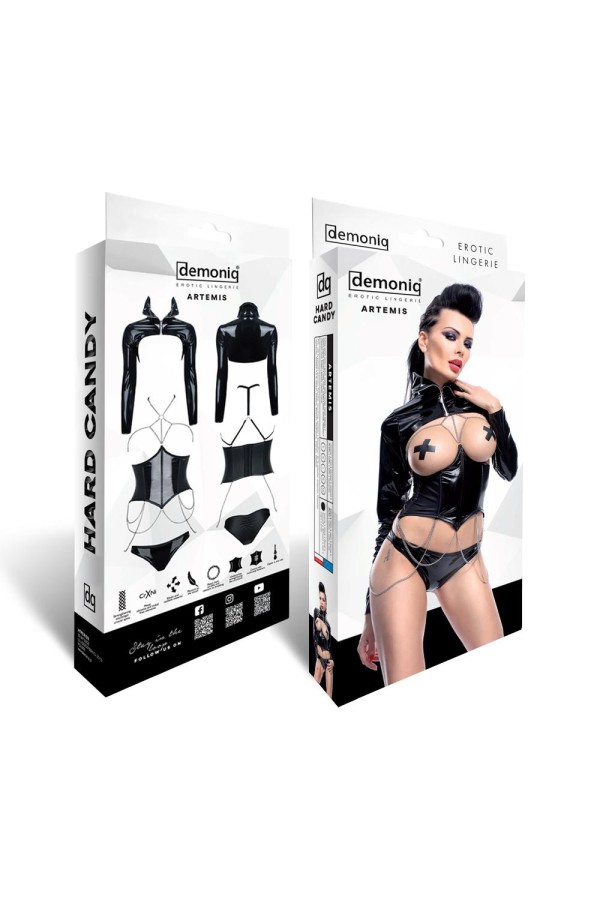 Schwarzes Set De443 von Demoniq Hard Candy Collection kaufen | Fesselliebe