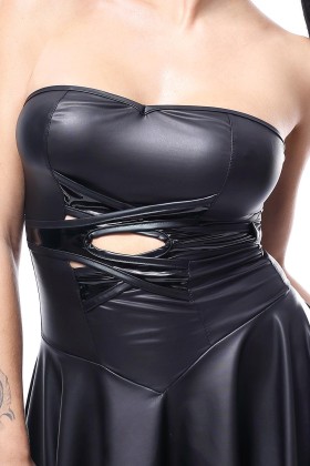 Schwarzes Kleid De438 von Demoniq Hard Candy Collection kaufen | Fesselliebe
