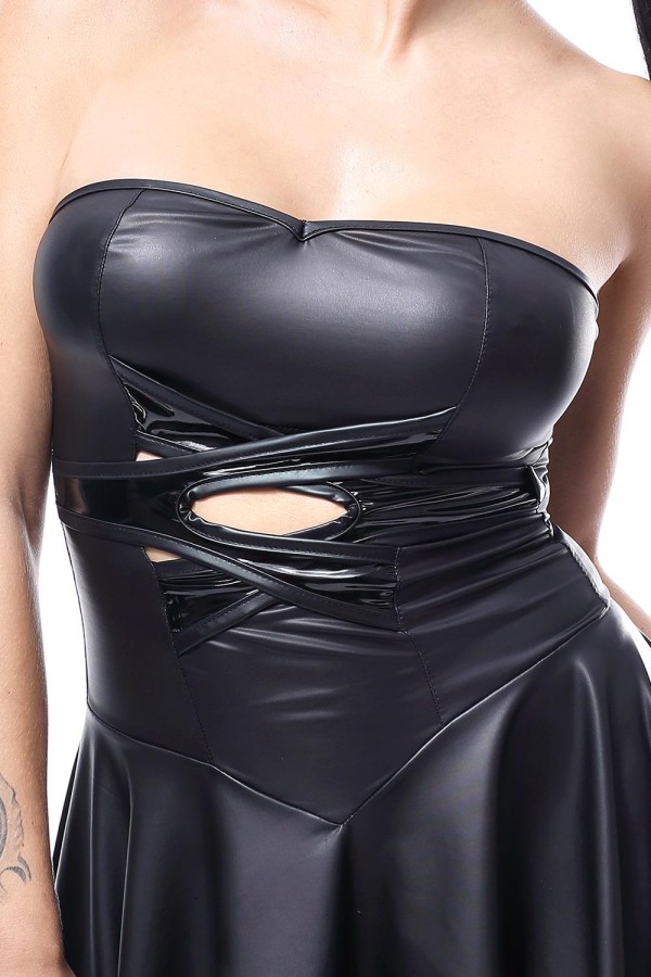 Schwarzes Kleid De438 von Demoniq Hard Candy Collection kaufen | Fesselliebe