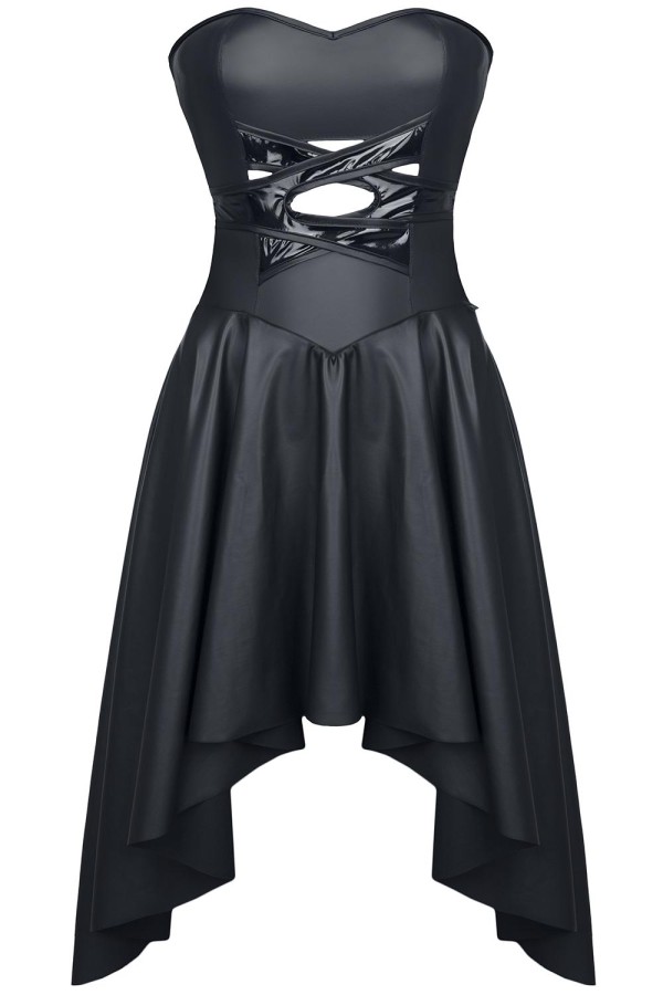 Schwarzes Kleid De438 von Demoniq Hard Candy Collection kaufen | Fesselliebe
