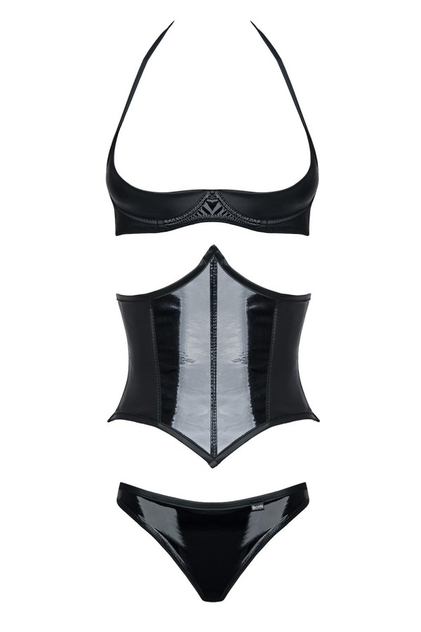 Schwarzes Set De448 von Demoniq Hard Candy Collection kaufen | Fesselliebe