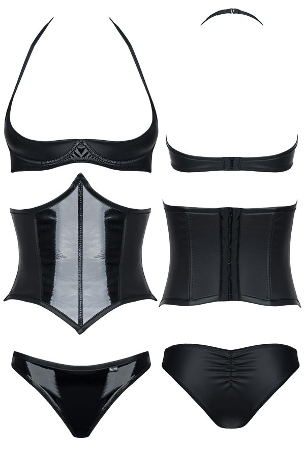Schwarzes Set De448 von Demoniq Hard Candy Collection kaufen | Fesselliebe
