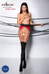 Ouvert Strumpfhose Ti Open 003 Schwarz/Rot von Passion Erotic Line kaufen - Fesselliebe