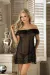 Schwarzes Chemise D-310 von Excellent Beauty