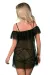 Schwarzes Chemise D-310 von Excellent Beauty