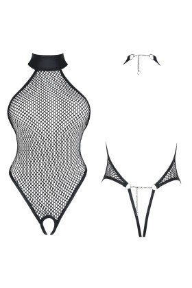 Schwarzer Body Ddharmonia001 von Demoniq Dark Desire Collection kaufen | Fesselliebe
