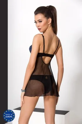 Schwarz/Blaues Chemise Gisele von Passion kaufen - Fesselliebe