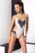 Ecru/Blauer Body Ivone von Passion