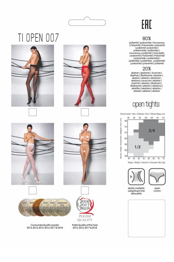 Ouvert Strumpfhose Ti Open 007 Weiß von Passion Erotic Line kaufen | Fesselliebe