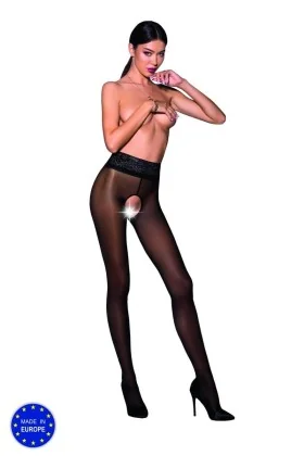 Ouvert Strumpfhose Ti Open 008 Schwarz von Passion Erotic Line