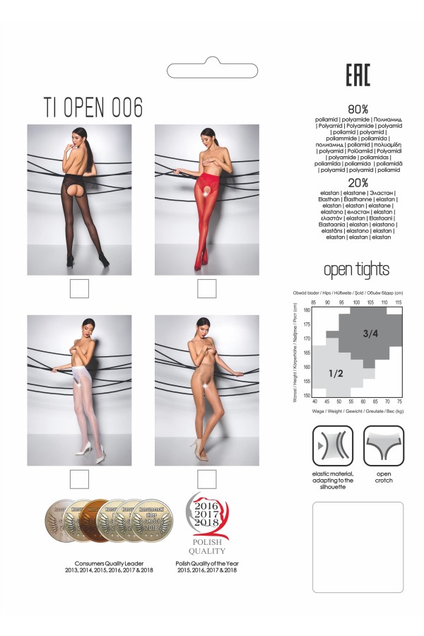 Ouvert Strumpfhose Ti Open 006 Weiß von Passion Erotic Line kaufen | Fesselliebe