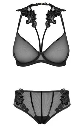 Set aus Bügel-Bh mit Stickerei und Panty 171818 von Petite Noir