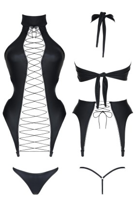 Schwarze Corsage Ddhekate001 von Demoniq Dark Desire Collection kaufen | Fesselliebe
