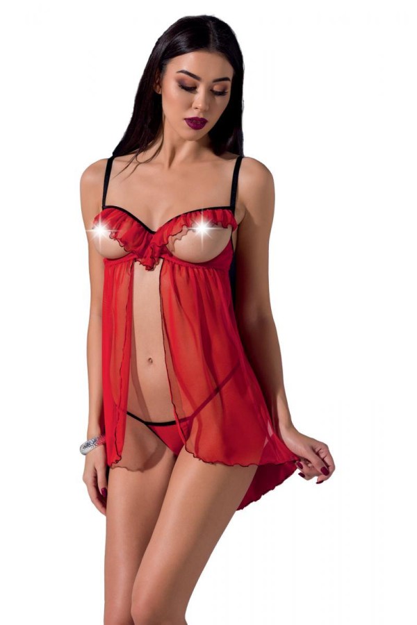 Rotes Ouvert Chemise Cherry von Passion Devil Collection kaufen | Fesselliebe