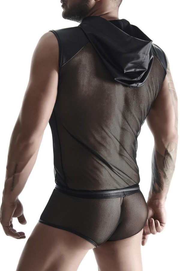 Kapuzen-Shirt Tsh005 Schwarz von Regnes Fetish Planet kaufen | Fesselliebe