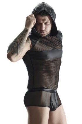 Kapuzen-Shirt Tsh005 Schwarz von Regnes Fetish Planet kaufen | Fesselliebe