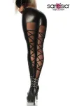 Schwarze Wetlook-Leggings 18121 von Saresia kaufen - Fesselliebe