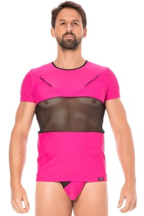 Herren T-Shirt 2004-81 Magenta von Look Me kaufen | Fesselliebe