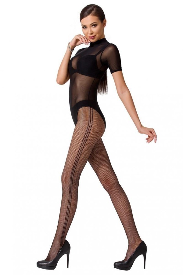 Netz-Strumpfhose Ti018 Schwarz von Passion kaufen | Fesselliebe