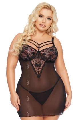 Schwarzes Chemise 1890 von Softline Plus Size Collection kaufen | Fesselliebe