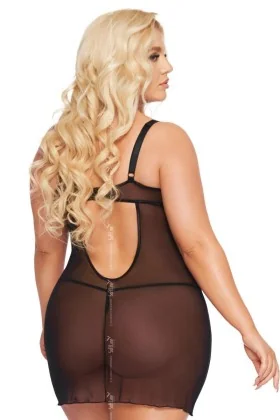 Schwarzes Chemise 1890 von Softline Plus Size Collection