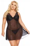 Schwarzes Chemise 1892 von Softline Pluse Size Collection kaufen - Fesselliebe