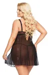 Schwarzes Chemise 1892 von Softline Pluse Size Collection kaufen - Fesselliebe