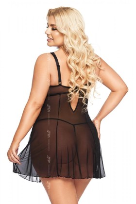 Schwarzes Chemise 1892 von Softline Pluse Size Collection kaufen | Fesselliebe