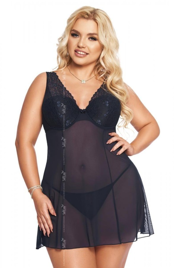 Blaues Chemise 1892 von Softline Pluse Size Collection kaufen | Fesselliebe