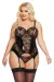 Schwarzes Strapshemd-Set 1897 von Softline Plus Size