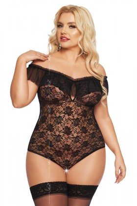 Schwarzer Body Ouvert 1899 von Softline Plus Size Collection kaufen | Fesselliebe