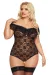 Schwarzer Body Ouvert 1899 von Softline Plus Size Collection