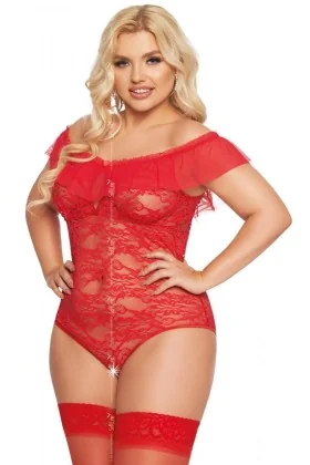 Roter Body Ouvert 1899 von Softline Plus Size Collection