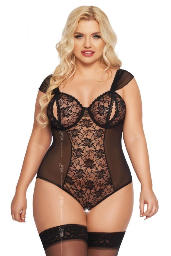 Schwarzer Body Ouvert 1901 von Softline Plus Size Collection kaufen | Fesselliebe
