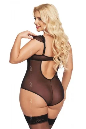 Schwarzer Body Ouvert 1901 von Softline Plus Size Collection