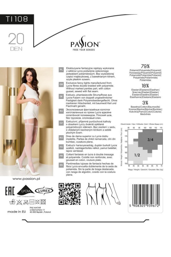 Strumpfhose Ti108 Schwarz von Passion kaufen | Fesselliebe