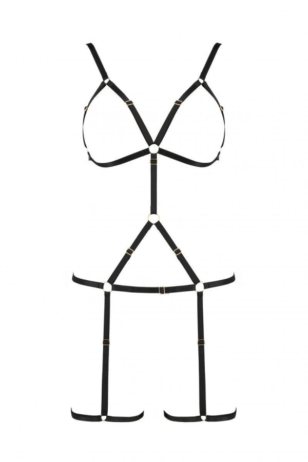 Schwarzes Harness Dress Pa595766 von Passion Devil Collection kaufen | Fesselliebe