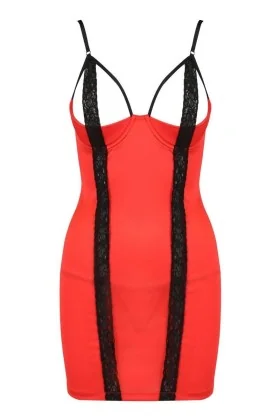 Rotes Chemise Pa595318 von Passion Devil Collection