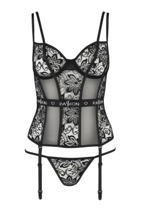 Schwarzes Strapshemd Pa595648 von Passion Devil Collection