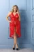 Rotes Langes Kleid Aa052066 von Anais Apparel Plus Size