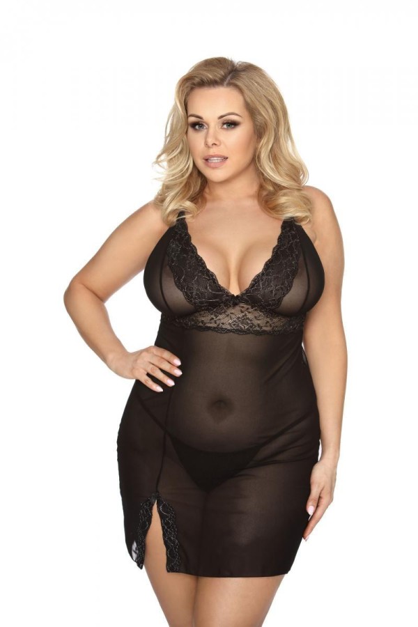 Schwarzes Negligee Aa052175 von Anais Apparel Plus Size kaufen | Fesselliebe