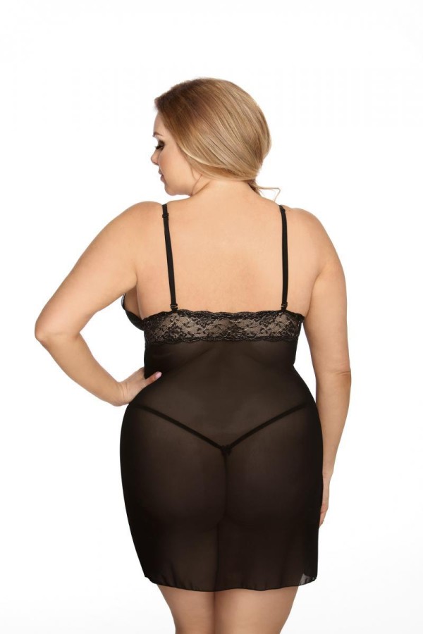 Schwarzes Negligee Aa052175 von Anais Apparel Plus Size kaufen | Fesselliebe