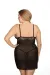 Schwarzes Negligee Aa052175 von Anais Apparel Plus Size