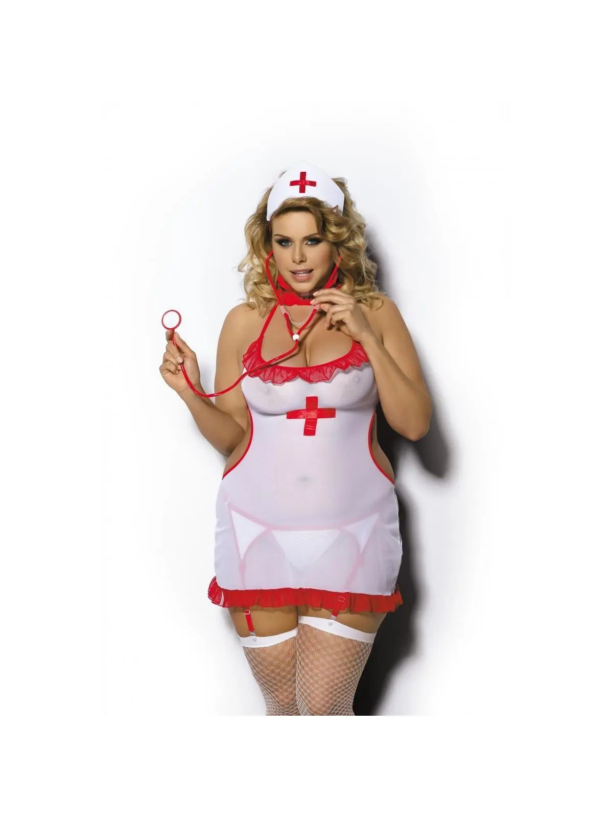 3-Teiliges Krankenschwester Outfit Aa051636 von Anais Apparel Plus Size kaufen - Fesselliebe