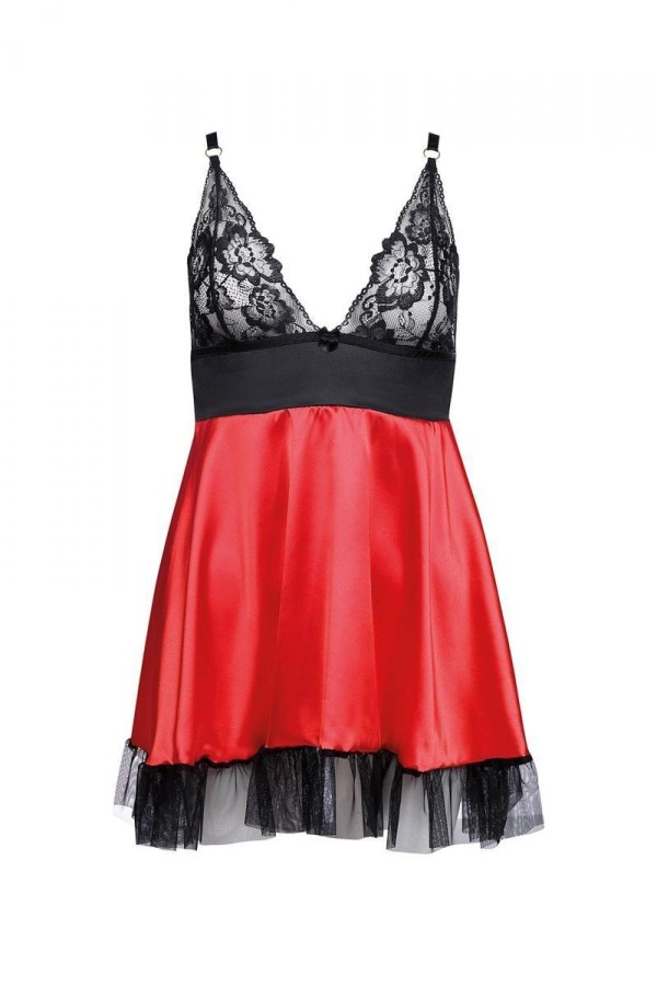 Schwarz/Rotes Chemise Aa052280 von Anais Apparel kaufen | Fesselliebe