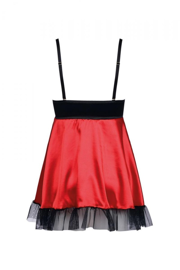 Schwarz/Rotes Chemise Aa052280 von Anais Apparel kaufen | Fesselliebe