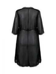 Schwarzer Kimono Aa0521295 von Anais Apparel Plus Size kaufen - Fesselliebe