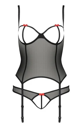 Schwarzes Corset Pa595294 von Passion Devil Collection