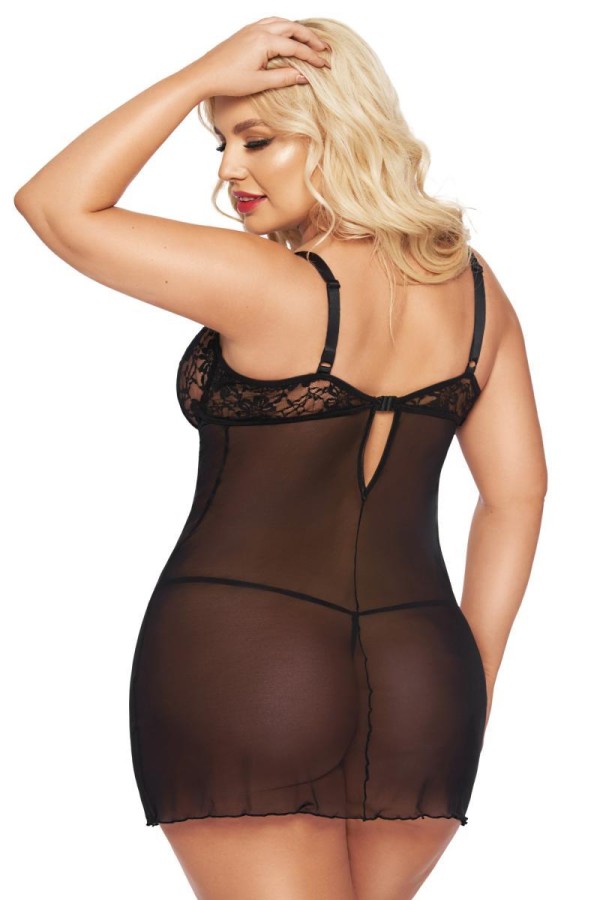 Schwarzes Chemise 1896 von Softline Pluse Size Collection kaufen | Fesselliebe